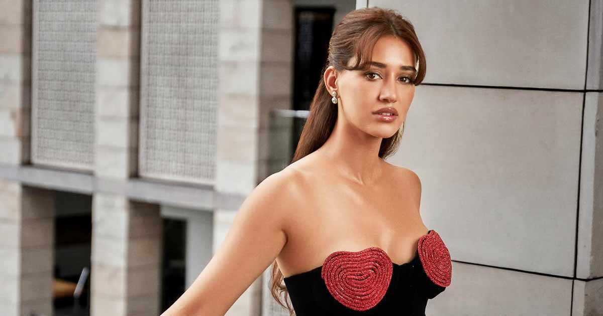 Disha Patani Once Looked Ravishing In A Black Dress With Plunging Neckline & Thigh-High Slit