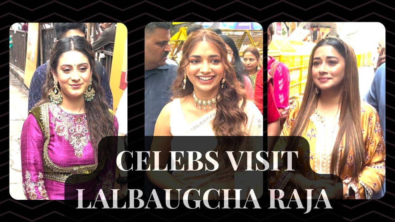 Isha Malviya, Jiya Shankar, and other celebs seek Lord Ganesha’s blessings at Lalbaugcha Raja [Video]