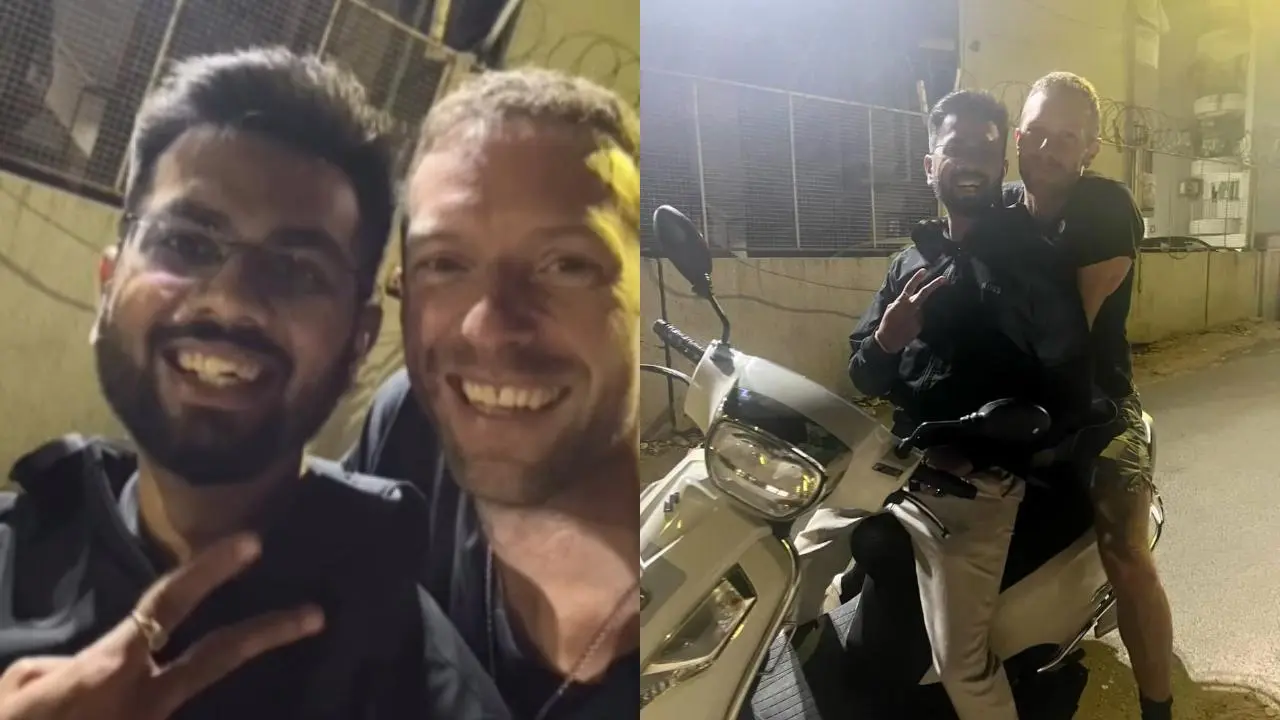 Coldplay Ahmedabad concert: Chris Martin rides on fan’s scooter – watch video