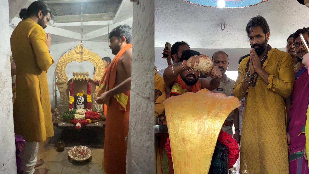 Ahead of Kannappa’s Release, Vishnu Manchu seeks blessings at Lord Shiva temple