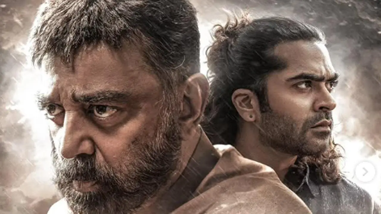 Kamal Haasan & Silambarasan TR. sport intense look in `Thug Life` new poster
