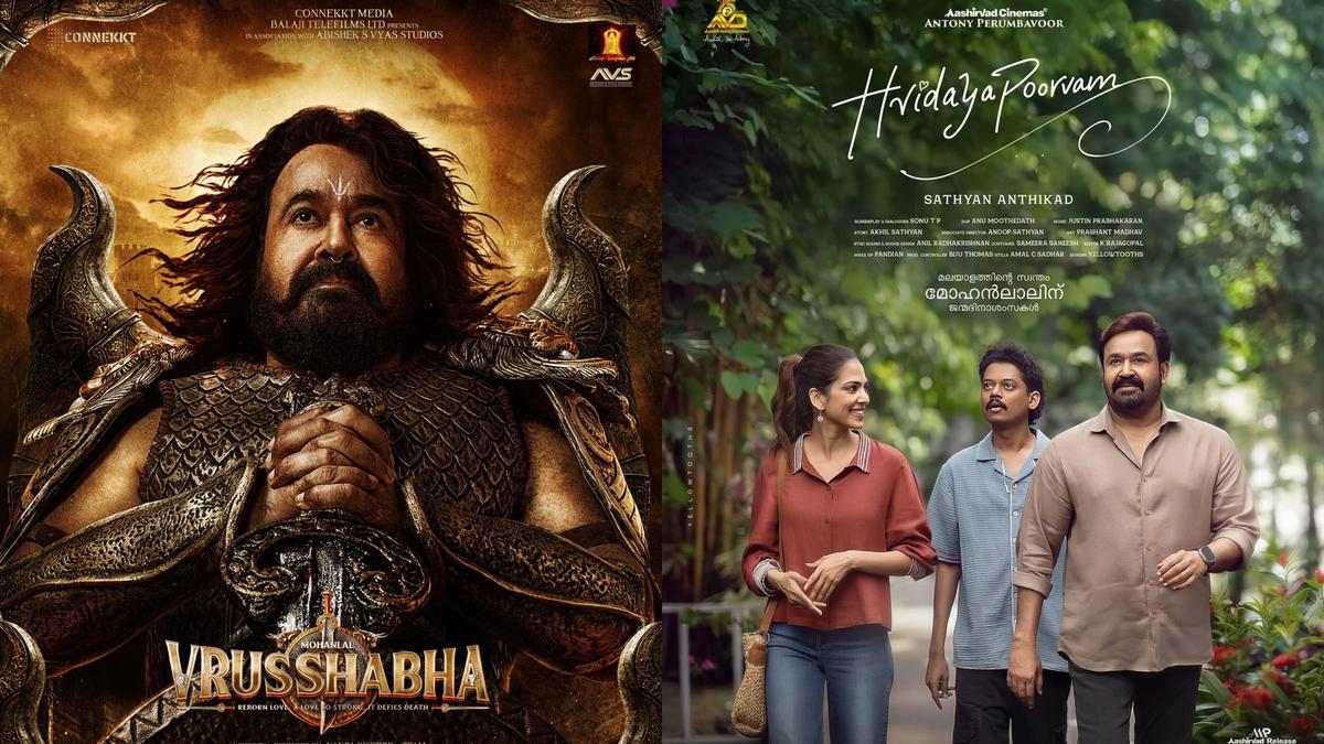 First looks of Mohanlal’s ‘Vrusshabha’ and ‘Hridayapoorvam’ unveiled on superstar’s 65th birthday