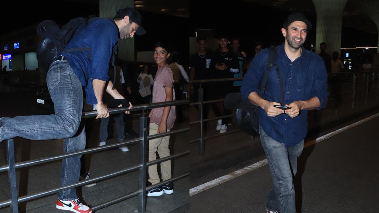 Watch: Aditya Roy Kapur’s fun banter with paparazzi at Mumbai airport