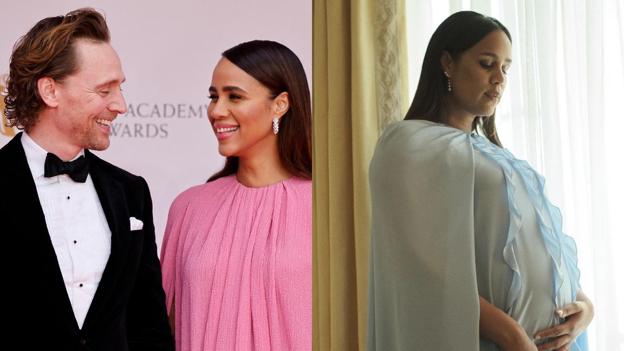 Zawe Ashton showed off her baby bump at her husband`s film premiere in the UK